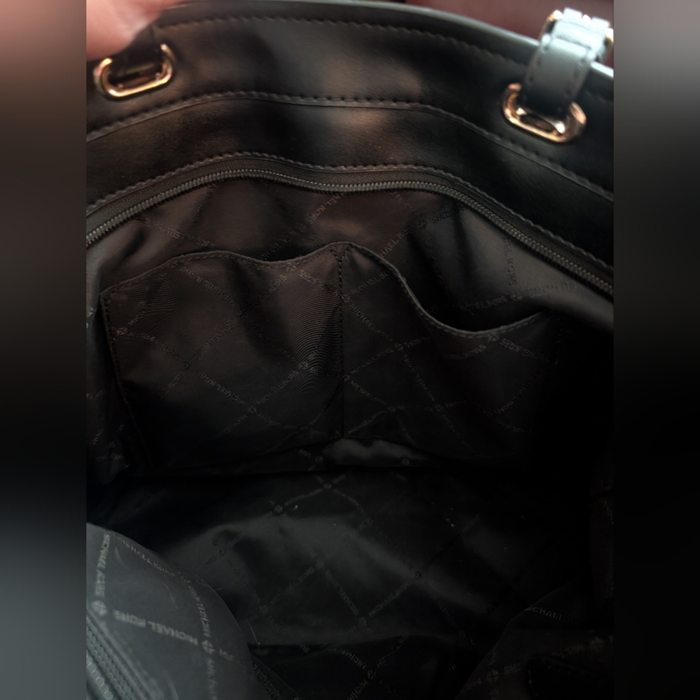 Michael Kors Black Tote with Gold Accents - Picture 5 of 16